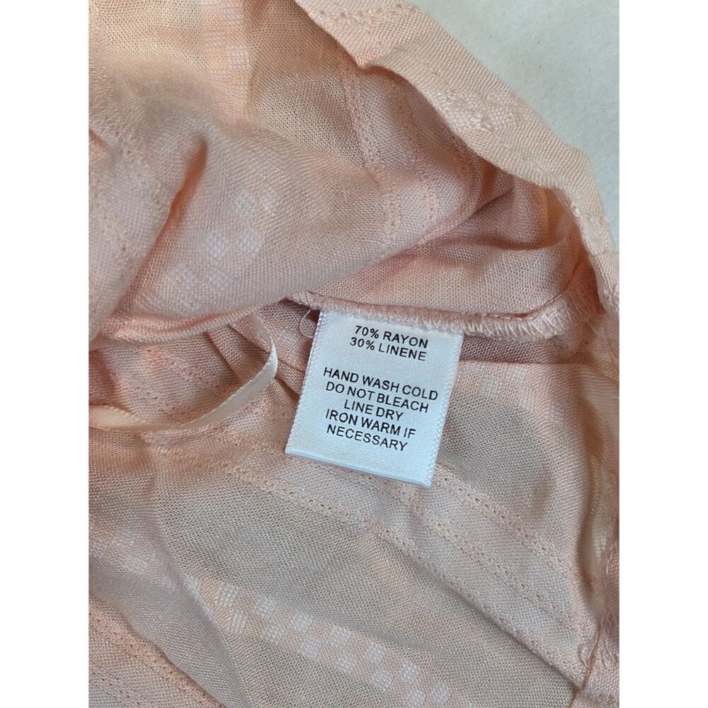 Mitto Shop Crop Tank Top Short Flowy Peach Textured Womens Small NWT - Picture 4 of 9